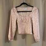 Princess Polly  Pink Floral Smocked Top Photo 0
