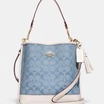 Coach NWT Mollie Bucket Bag 22 In Signature Chambray CA583 Photo 11
