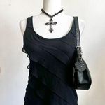 Old Navy Black Ruffle Tank Top, Y2K, Coquette, Indie, Romantic, Soft Girl, Vintage, Small Photo 0