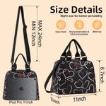 Insulated Lunch Bag for Women,Reusable Lunch Tote with Adjustable Shoulder Belt,Cute Love Heart Portable Lunch Box Cooler Bag,Perfect for Adult Girls Travel Picnic,Office,Working -Rose Gold Photo 1