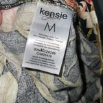 Kensie Linen Blend Black Floral High Waist Wide-Leg Cropped Pants Pockets Medium Photo 7