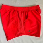 Under Armour Women's UA Mileage Exposed Shorts Polyester Dark Neon Orange Size M Photo 3