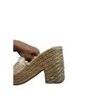 Espadrille Platform sandals off white braid detail ivory sandal sz8 (no tag) Size 8 Photo 4