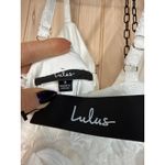 Lulus NWT  Exceedingly Lovely White Applique Floral Backless Mini Dress Party S Photo 5