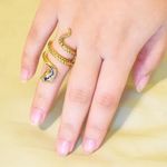 Golden Snake Wrap Ring Gold Size 6 Photo 4