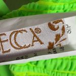 BECCA by Rebecca virtue Becca Coast Plunge Neck Lime Green Ribbed One Piece Swimsuit Size Small Photo 8