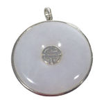 𝅺light purple and silver jade pendant Photo 0