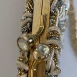 Solar Ltd Italy Gold Metallic Woven Evening Bag Photo 2