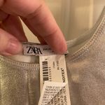 ZARA  Metallic Silver Bodysuit, Women's Medium/Large Photo 3