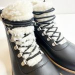 Bernardo Anthropologie Wiley Sherpa Lace Up Rubber Rain Boot in Black Women's 6 Photo 5