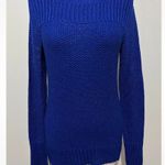 Calvin Klein  Boatneck Sweater Women’s Size M Royal Blue Zipper Detail Nautical Photo 1