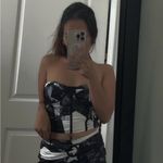 Black and White Graphic Print Skirt Size XS Photo 3