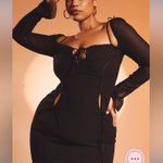 House Of CB  Ophelia black midi dress size medium m Photo 6