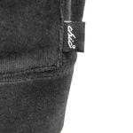 Chic Vintage Velour Long Sleeve Drawstring Hoodie with Zipper Front & Po… Black Size M Photo 4