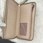 Kate Spade Grove Street Anita Double Zipper Entry Wristlet Wallet BEIGE LEATHER Photo 1