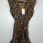 Lovers + Friends  Revolve Tan Leopard Jill Romper Size S NEW Photo 2