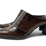 via spiga STUDIO SPIGA by antiqued brown leather mules, made in Italy. Size 7.5 Photo 1