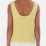 Nanushka Tula cotton linen crochet knit tank top in acid yellow color size S Photo 3