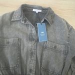 J.ING Charcoal Denim Long Sleeve Jumpsuit 🩶 Gray Size XS Photo 8