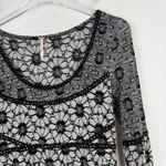 Free People Botanical Forest Knit Lace Long-Sleeve Bodycon Dress Size Medium M Photo 2