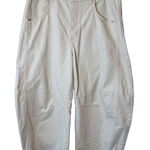 We The Free  Good Luck Barrel Jeans 32 Cream Mid Rise Button Fly Free People Photo 0