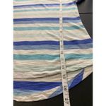 Talbots  Striped Slub Knit Tee Shirt Womens XS Short Slv Cotton Soft Button Back Photo 7