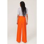 Eudon Choi Belted Wide Leg Pants Bright Orange Linen‎ Blend High Rise Women’s 2 Photo 1