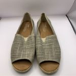 Toms  Womens Alpargata Espadrilles 9 Open Toe Linen Flats Gray Summer Beach Photo 1