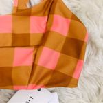 l*space L* Seaesta Seaside Gingham Jess Bikini Top‎ Pink Orange Plaid Size XS New Photo 5