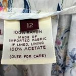 Susan Bristol Vintage Midi Skirt 12 White Floral Romantic Cottage Euro Summer Photo 9