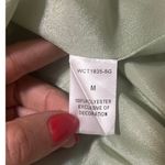 THML Halter Flower Print Midi Dress in Sage Green Lined Tiered Ruffles Women's M Photo 7