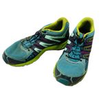Salomon  Women's Blue and Green Athletic Shoes 8.5 Photo 3