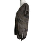 Dantelle Camouflage Side Knot T-Shirt Top Womens S Military Army Print Grunge Photo 1