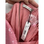 Alice + Olivia Harmony Pink Sequin Cowl Neck Slit Asymmetric Midi Dress 8 NWT Photo 6