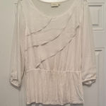 Deletta  Cream Layered Blouse Photo 0
