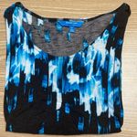 Derek Lam  Blue & Black Print Short Sleeve Tee T Shirt Top M Photo 3