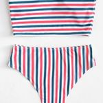 SheIn Striped Bikini Bathing Suit Photo 0