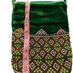 EUC Vintage Y2K Green Velvet Boho Style Beaded Shoulder Bag Photo 5