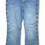 Harley Davidson Rivet Side Snap Buttons Jeans Womens 12 /31 Baddie Motorcycle Blue Photo 0