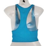 BDG  Urban Outfitters Tank Top Racerback Ultra Cropped Blue Button Front Medium Photo 3