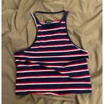 Wild Fable Top Women XS Blue Red Halter Sleeveless Crop Tank Top Photo 1