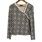 Chic Me  Women’s Large Geometric Print Long Sleeve Blouse Photo 0