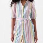 Gap  Multicolor Striped Puff-Sleeve Dress Photo 0