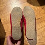 Toms Tom’s Flats Women’s 7W Red Canvas Redondo Slip-On Casual Comfort Shoes Photo 2