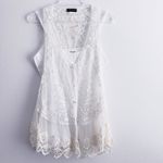 Venus Lace Tank Top Button Down Sleeveless Blouse Photo 1