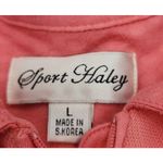 Sport Haley Golf Polo Shirt Sawgrass Embroidered Half‎ Zip Salmon Pink L Size L Photo 3