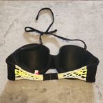 Victoria's Secret  Size 34D Black Strappy Back Bandeau Strapless Bikini Top Photo 1