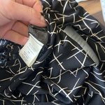 West Kei black and tan geo sleeveless high neck leg slit midi dress | 1X Photo 5