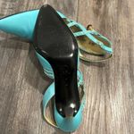 St. John  Aqua Slingback rhinestone heels Made In Italy size 9 “something blue” Photo 3
