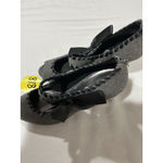 Woman’s Velvet Heart Gray Fabric With gray Stitching Open Toe Size 7.5 Photo 2